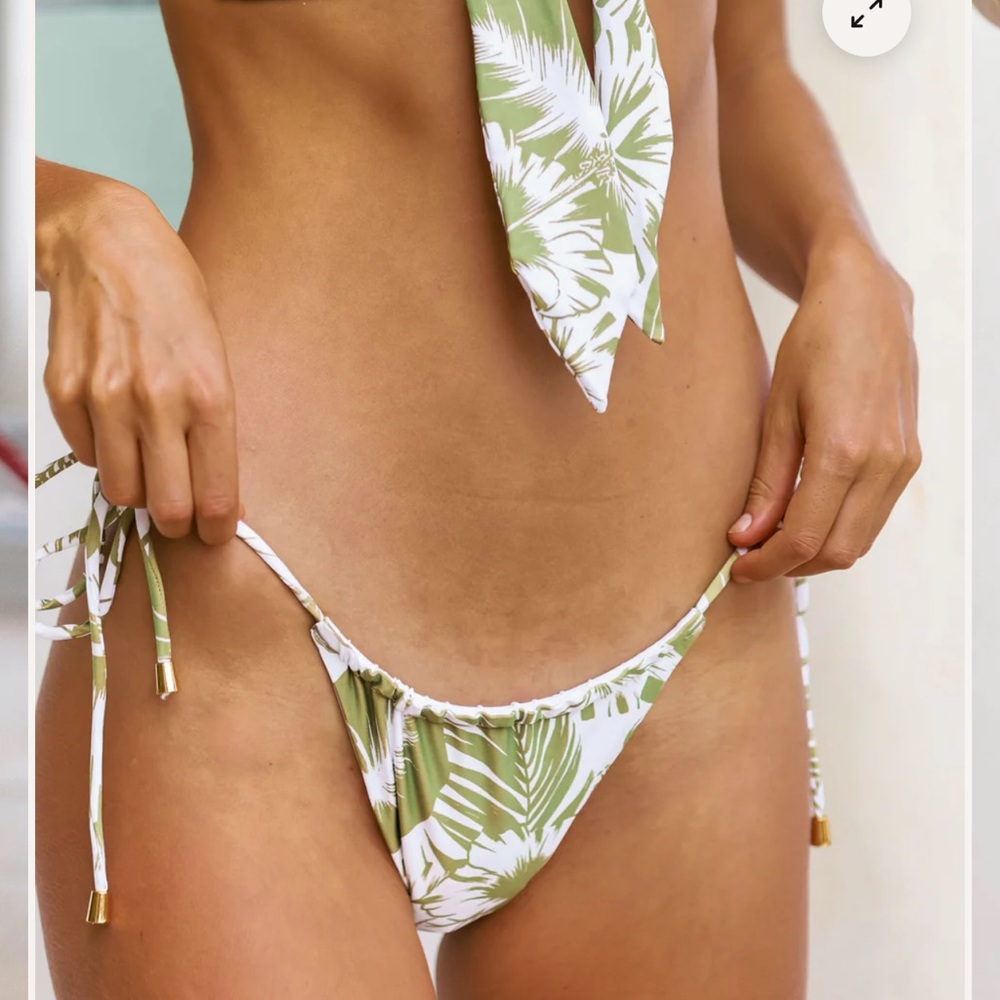 Kenny flowers the Bali adjustable thong tie string bikini swim bottoms